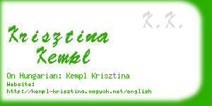 krisztina kempl business card